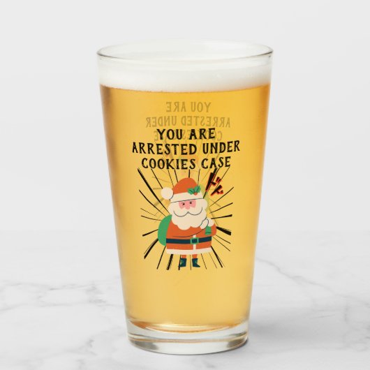 Mikitiez cookies santaclausクリスマスニューイヤー タンブラーグラス (ドリンク正面)