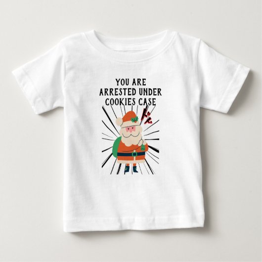 Mikitiez cookies santaclausクリスマスニューイヤー ベビーTシャツ (正面)