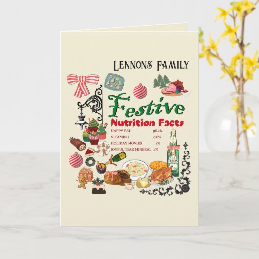 Mikitiez festivechristmas recipe baking holiday カード (黄色い花)