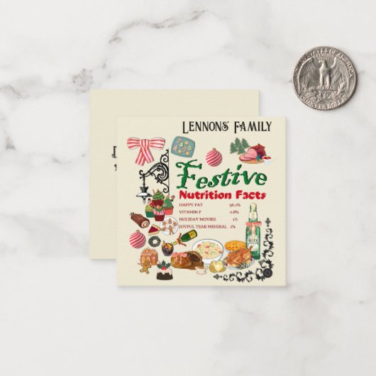 Mikitiez festivechristmas recipe baking holiday ノートカード (正面/裏面インサイチュ)