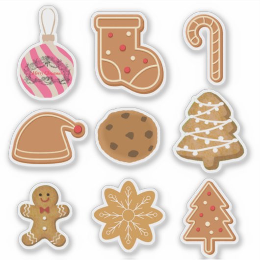 Mikitiez gingerbread christmascookiesandmilk santa シール (正面)