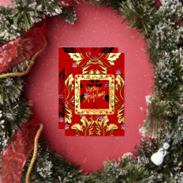 Mikitiez gothmas luxury gems diamond glitter x'mas 箔シーズンカード