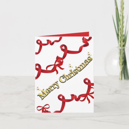 Mikitiez gothmas ribbon redwhite candycane x'mas シーズンカード (正面)