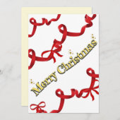 Mikitiez gothmas ribbon redwhite candycane x'mas シーズンカード (正面/裏面)