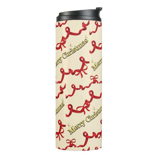 Mikitiez gothmas ribbon redwhite candycane x'mas タンブラー (回転左)