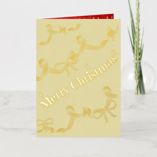 Mikitiez gothmas ribbon redwhite candycane x'mas 箔シーズンカード (正面)