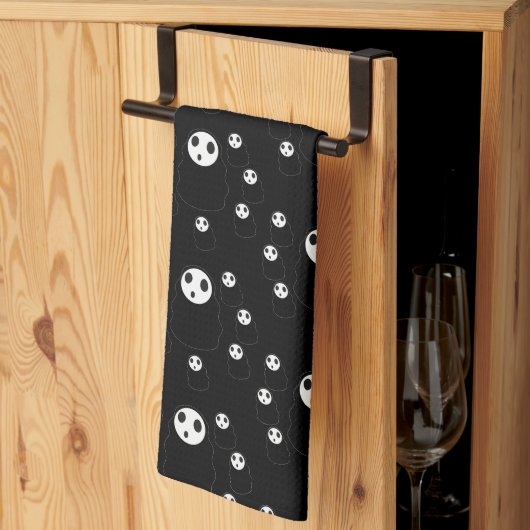 Mikitiez groovy ghoulsこうもりナイトホリデーハロウィーン キッチンタオル (三つ折り)