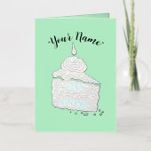 Mikitiez HappyBirthday ckeseason散水気球 箔グリーティングカード (正面)