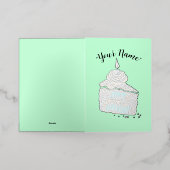 Mikitiez HappyBirthday ckeseason散水気球 箔グリーティングカード (外側レイダウン)