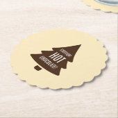 Mikitiez hotchocolate christmas mashmello warm ペーパーコースター (アングル)