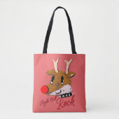 Mikitiez jinglebellrock punk gothmas reindeer トートバッグ (正面)