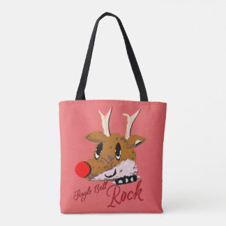 Mikitiez jinglebellrock punk gothmas reindeer トートバッグ