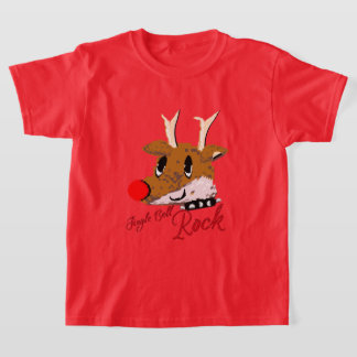 Mikitiez jinglebellrock punk gothmas reindeer tシャツ