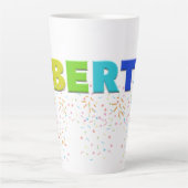 Mikitiez PEオリンピックドーナツ虹スポーツlgbtqia+ カフェラテマグ (正面)