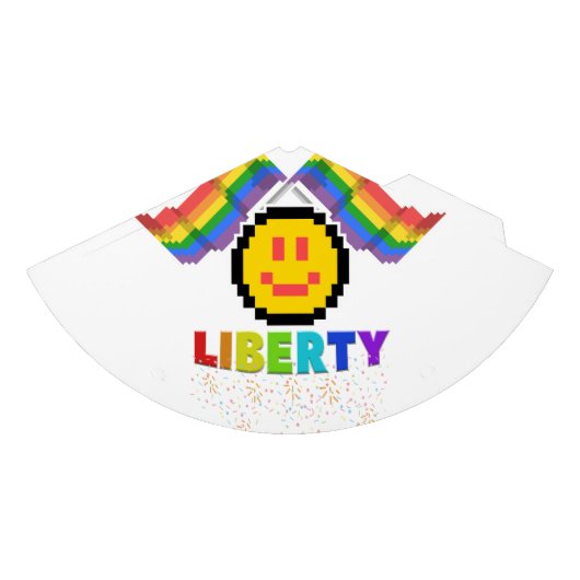 Mikitiez PEオリンピックドーナツ虹スポーツlgbtqia+ パーティーハット (正面)