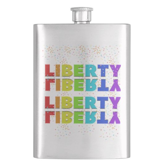 Mikitiez PEオリンピックドーナツ虹スポーツlgbtqia+ フラスク (正面)