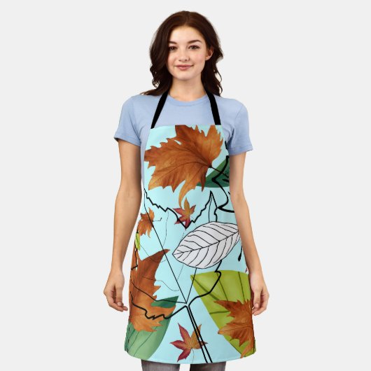 Mikitiez pisces自然selfloveバラ花 エプロン (着用した状態)