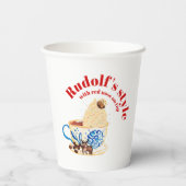 Mikitiez rudolf rednose raindeオールオーバープリントエプロン 紙コップ (裏面)