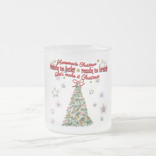 Mikitiez rustic chirstmas vintage cozy フロストグラスマグカップ (中央)