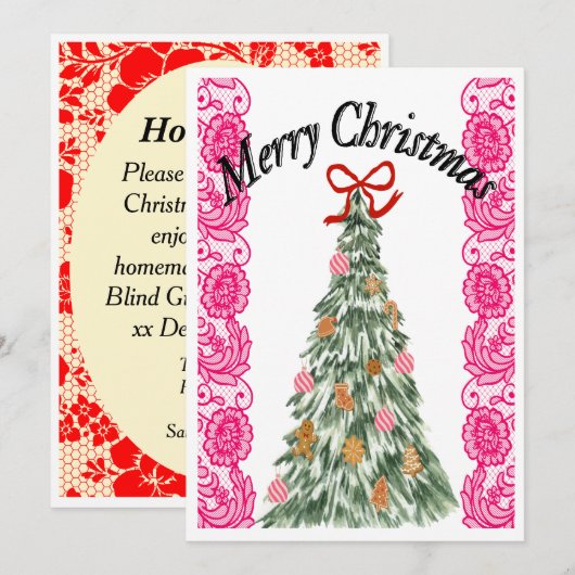 Mikitiez rustic chirstmas vintage cozy farmhouse カード (正面/裏面)