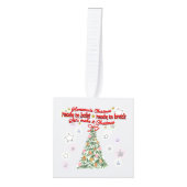 Mikitiez rustic chirstmas vintage cozy farmhouse キューブオーナメント (正面)