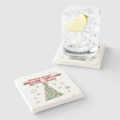 Mikitiez rustic chirstmas vintage cozy farmhouse ストーンコースター (横)