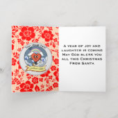 Mikitiez rustic chirstmas vintage cozy farmhouse 箔グリーティングカード (内側レイダウン)