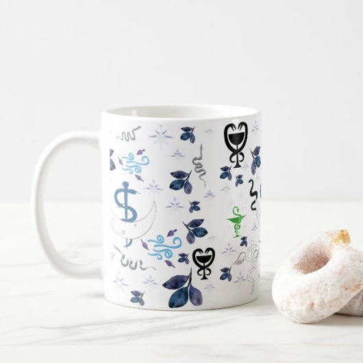 Mikitiez snake snakepersonウィザード魔女魔法 コーヒーマグカップ (ドーナツ)