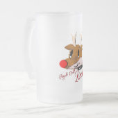 Mikitiez snowman winterwonderland pixleart フロストグラスビールジョッキ (正面左)