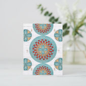 Mi'kmaqのコンテンポラリーなクイル刺激を受けたな郵便はがき ポストカード (スタンド正面)