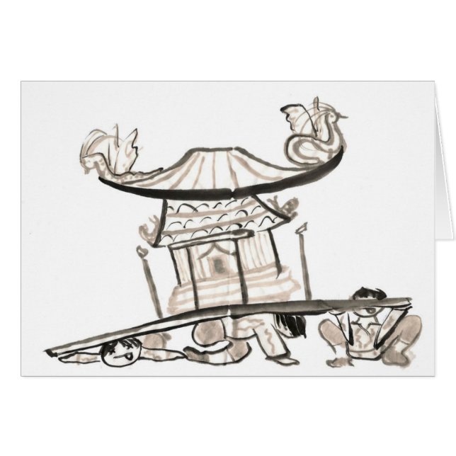 Mikoshiの神社 (正面横)