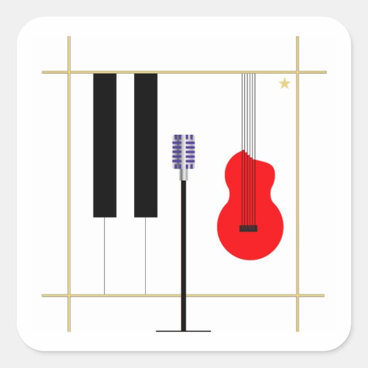 Mikrofon och Instrument スクエアシール (正面)