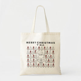 Miktiez メリークリスマス ミニマル サンタ ハッピーニューイヤー トートバッグ