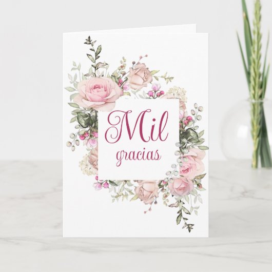 Mil Gracias, Tarjeta En Espainol,サンキューカード サンキューカード (正面)