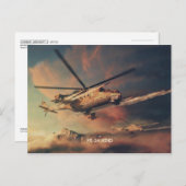 Mil Mi-24の後ろ葉書 ポストカード (正面/裏面)