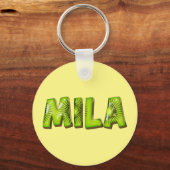 Mila Name Kiwi Design Schlüsselanhänger キーホルダー (正面)