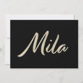 Mila white gold Handwriting Karte カード (正面)