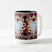 Milagroのハートのデザインのマグ ツートーンマグカップ (正面右)