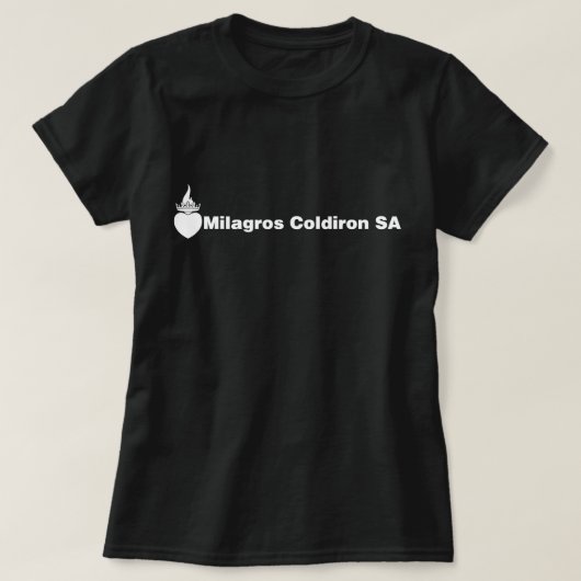 MilagrosのColdiron SA (白いロゴ) Tシャツ (デザイン正面)
