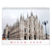 Milan 2026 calendar カレンダー (カバー)