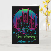 Milan 2026 Ice Hockey Winter 2026 And Duomo Di Mil カード (黄色い花)