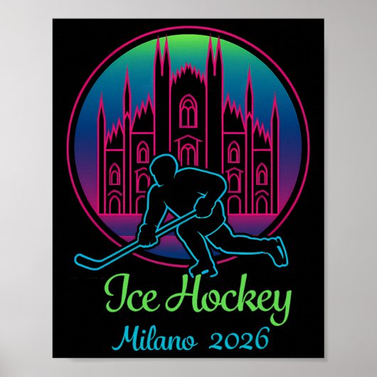 Milan 2026 Ice Hockey Winter 2026 And Duomo Di Mil ポスター (正面)