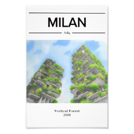 Milan Architecture Skyscraper Vertical Forest フォトプリント