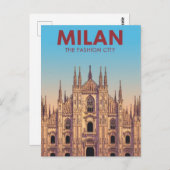 Milan Duomo Luggage Tag ポストカード (正面/裏面)