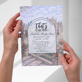 Milan Italian Themed Bridal Shower 招待状