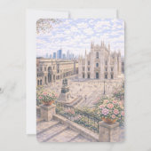 Milan Italian Themed Bridal Shower 招待状 (裏面)