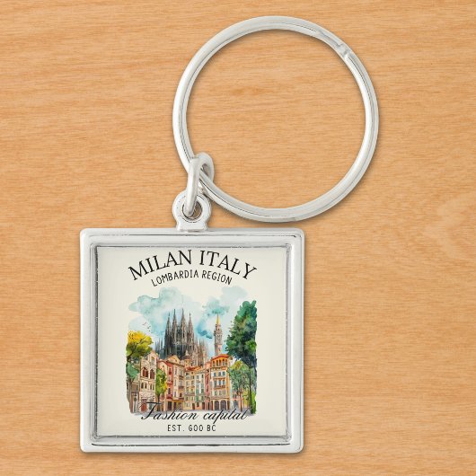 Milan Italy Design – Lombardia Skyline  キーホルダー