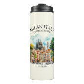 Milan Italy Gift Idea – Watercolor City Landscape タンブラー (正面)