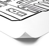 Milan Skyline Wall Art - Graphic Poster Style with ポスター (角)