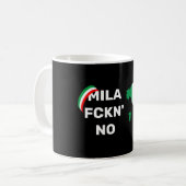 MILANO カッコいい – ミラ・フクン旗でNo コーヒーマグカップ (正面左)